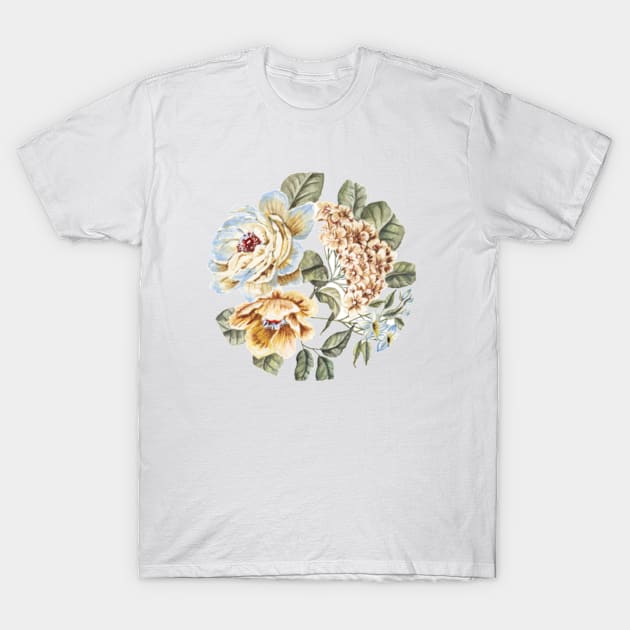 Circular Pastel Flowers T-Shirt by ShealeenLouise